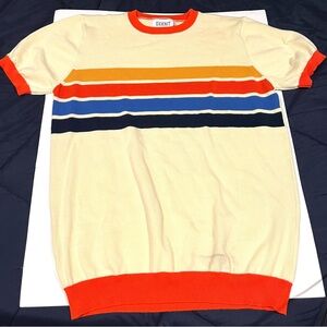 OXKnit Shirt - Cream and Orange